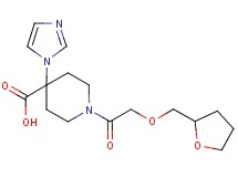 4-(1H-imidazol-1-yl)-1-[(tetrahydrofuran-2-ylmethoxy)acetyl]piperidine-4-carboxylic acid