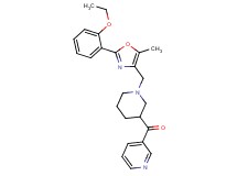 (1-{[2-(2-ethoxyphenyl)-5-methyl-1,3-oxazol-4-yl]methyl}-3-piperidinyl)(3-pyridinyl)methanone