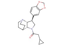 (3S*,3aR*,7aR*)-3-(1,3-benzodioxol-5-yl)-1-(cyclopropylacetyl)octahydro-4,7-ethanopyrrolo[3,2-b]pyridine