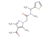 2-(4-acetyl-3,5-dimethyl-1H-pyrazol-1-yl)-N-methyl-N-[1-(2-thienyl)ethyl]acetamide