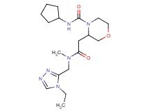 N-cyclopentyl-3-{2-[[(4-ethyl-4H-1,2,4-triazol-3-yl)methyl](methyl)amino]-2-oxoethyl}-4-morpholinecarboxamide