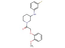 N-(3-fluorophenyl)-1-[(2-methoxyphenoxy)acetyl]-3-piperidinamine