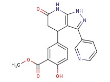 methyl 2-hydroxy-5-(6-oxo-3-pyridin-3-yl-4,5,6,7-tetrahydro-1H-pyrazolo[3,4-b]pyridin-4-yl)benzoate