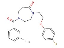 4-[2-(4-fluorophenoxy)ethyl]-1-(3-methylbenzoyl)-1,4-diazepan-5-one