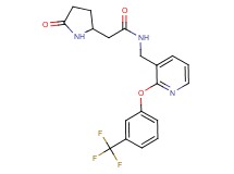 2-(5-oxo-2-pyrrolidinyl)-N-({2-[3-(trifluoromethyl)phenoxy]-3-pyridinyl}methyl)acetamide