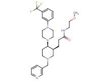 N-(2-methoxyethyl)-3-((3S*,4R*)-1-(3-pyridinylmethyl)-4-{4-[3-(trifluoromethyl)phenyl]-1-piperazinyl}-3-piperidinyl)propanamide