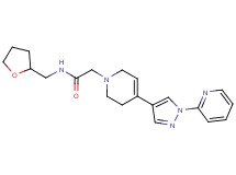2-[4-(1-pyridin-2-yl-1H-pyrazol-4-yl)-3,6-dihydropyridin-1(2H)-yl]-N-(tetrahydrofuran-2-ylmethyl)acetamide