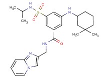 3-[(3,3-dimethylcyclohexyl)amino]-N-(imidazo[1,2-a]pyridin-2-ylmethyl)-5-[(isopropylamino)sulfonyl]benzamide