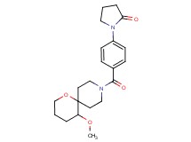 1-{4-[(5-methoxy-1-oxa-9-azaspiro[5.5]undec-9-yl)carbonyl]phenyl}pyrrolidin-2-one