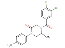 4-(3-chloro-4-fluorobenzoyl)-5-methyl-1-(4-methylphenyl)-2-piperazinone