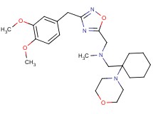 1-[3-(3,4-dimethoxybenzyl)-1,2,4-oxadiazol-5-yl]-N-methyl-N-{[1-(4-morpholinyl)cyclohexyl]methyl}methanamine