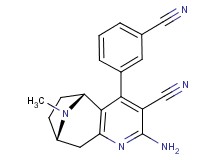 (5R*,8S*)-2-amino-4-(3-cyanophenyl)-10-methyl-6,7,8,9-tetrahydro-5H-5,8-epiminocyclohepta[b]pyridine-3-carbonitrile