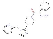 3-({4-[1-(pyridin-2-ylmethyl)-1H-imidazol-2-yl]piperidin-1-yl}carbonyl)-4,5,6,7-tetrahydro-1H-indazole