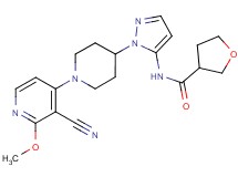 N-{1-[1-(3-cyano-2-methoxypyridin-4-yl)piperidin-4-yl]-1H-pyrazol-5-yl}tetrahydrofuran-3-carboxamide