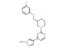 2-{3-[(3-fluorophenoxy)methyl]piperidin-1-yl}-4-(1-methyl-1H-pyrazol-4-yl)pyrimidine