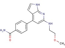 4-{6-[(2-methoxyethyl)amino]-1H-pyrrolo[2,3-b]pyridin-4-yl}benzamide