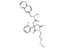 2-[3-(2-chlorophenyl)-1-(3-methoxypropyl)-2,5-dioxo-3-pyrrolidinyl]-N-methyl-N-(6-quinoxalinylmethyl)acetamide