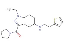 1-ethyl-3-(1-pyrrolidinylcarbonyl)-N-[2-(2-thienyl)ethyl]-4,5,6,7-tetrahydro-1H-indazol-5-amine