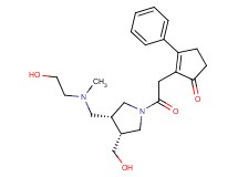 2-{2-[(3R*,4R*)-3-{[(2-hydroxyethyl)(methyl)amino]methyl}-4-(hydroxymethyl)pyrrolidin-1-yl]-2-oxoethyl}-3-phenylcyclopent-2-en-1-one
