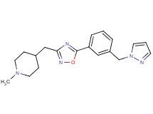 1-methyl-4-({5-[3-(1H-pyrazol-1-ylmethyl)phenyl]-1,2,4-oxadiazol-3-yl}methyl)piperidine