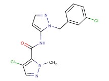 4-chloro-N-[1-(3-chlorobenzyl)-1H-pyrazol-5-yl]-1-methyl-1H-pyrazole-5-carboxamide