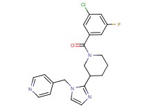 4-({2-[1-(3-chloro-5-fluorobenzoyl)piperidin-3-yl]-1H-imidazol-1-yl}methyl)pyridine