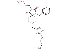 1-benzyl-8-[(2-butyl-1H-imidazol-4-yl)methyl]-3-(2-methoxyethyl)-1,3,8-triazaspiro[4.5]decane-2,4-dione