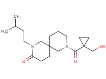 8-{[1-(hydroxymethyl)cyclopropyl]carbonyl}-2-(3-methylbutyl)-2,8-diazaspiro[5.5]undecan-3-one