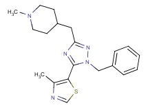 4-{[1-benzyl-5-(4-methyl-1,3-thiazol-5-yl)-1H-1,2,4-triazol-3-yl]methyl}-1-methylpiperidine