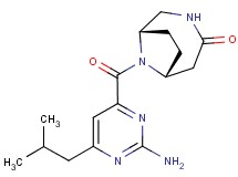 (1S*,6R*)-9-[(2-amino-6-isobutylpyrimidin-4-yl)carbonyl]-3,9-diazabicyclo[4.2.1]nonan-4-one