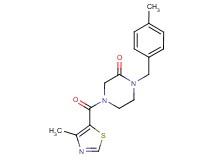 1-(4-methylbenzyl)-4-[(4-methyl-1,3-thiazol-5-yl)carbonyl]-2-piperazinone