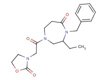 4-benzyl-3-ethyl-1-[(2-oxo-1,3-oxazolidin-3-yl)acetyl]-1,4-diazepan-5-one