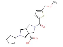 (3aS*,6aS*)-2-cyclopentyl-5-{[5-(methoxymethyl)-2-thienyl]carbonyl}hexahydropyrrolo[3,4-c]pyrrole-3a(1H)-carboxylic acid