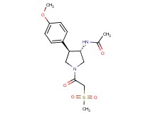 N-{(3S*,4R*)-4-(4-methoxyphenyl)-1-[(methylsulfonyl)acetyl]pyrrolidin-3-yl}acetamide