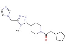 1-(cyclopentylacetyl)-4-[5-(1H-imidazol-1-ylmethyl)-4-methyl-4H-1,2,4-triazol-3-yl]piperidine