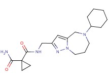 N~1~-[(5-cyclohexyl-5,6,7,8-tetrahydro-4H-pyrazolo[1,5-a][1,4]diazepin-2-yl)methyl]cyclopropane-1,1-dicarboxamide