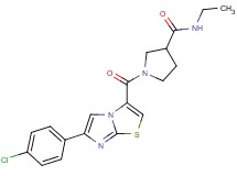 1-{[6-(4-chlorophenyl)imidazo[2,1-b][1,3]thiazol-3-yl]carbonyl}-N-ethylpyrrolidine-3-carboxamide