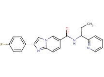 2-(4-fluorophenyl)-N-(1-pyridin-2-ylpropyl)imidazo[1,2-a]pyridine-6-carboxamide