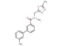 N,3'-dimethyl-N-[(5-methyl-1,3,4-oxadiazol-2-yl)methyl]biphenyl-3-carboxamide