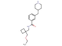 N-{[1-(ethoxymethyl)cyclobutyl]methyl}-3-(4-piperidinylmethyl)benzamide
