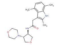 N-[(3R*,4R*)-4-(4-morpholinyl)tetrahydro-3-furanyl]-2-(2,4,7-trimethyl-1H-indol-3-yl)acetamide