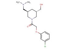{(3S*,5R*)-1-[(3-chlorophenoxy)acetyl]-5-[(dimethylamino)methyl]-3-piperidinyl}methanol