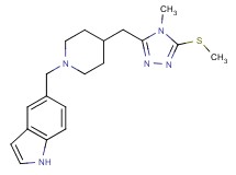 5-[(4-{[4-methyl-5-(methylthio)-4H-1,2,4-triazol-3-yl]methyl}piperidin-1-yl)methyl]-1H-indole