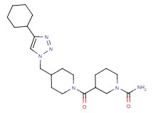 3-({4-[(4-cyclohexyl-1H-1,2,3-triazol-1-yl)methyl]-1-piperidinyl}carbonyl)-1-piperidinecarboxamide