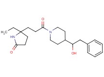 5-ethyl-5-{3-[4-(1-hydroxy-2-phenylethyl)-1-piperidinyl]-3-oxopropyl}-2-pyrrolidinone