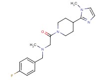 (4-fluorobenzyl)methyl{2-[4-(1-methyl-1H-imidazol-2-yl)-1-piperidinyl]-2-oxoethyl}amine