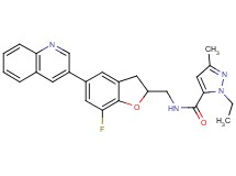 1-ethyl-N-{[7-fluoro-5-(3-quinolinyl)-2,3-dihydro-1-benzofuran-2-yl]methyl}-3-methyl-1H-pyrazole-5-carboxamide