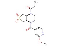 (4aS*,7aR*)-1-(2-methoxyisonicotinoyl)-4-propionyloctahydrothieno[3,4-b]pyrazine 6,6-dioxide