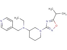 N-ethyl-1-(5-isopropyl-1,2,4-oxadiazol-3-yl)-N-(4-pyridinylmethyl)-3-piperidinamine
