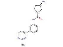 (1S*,3R*)-3-amino-N-[3-(2-methyl-4-pyrimidinyl)phenyl]cyclopentanecarboxamide